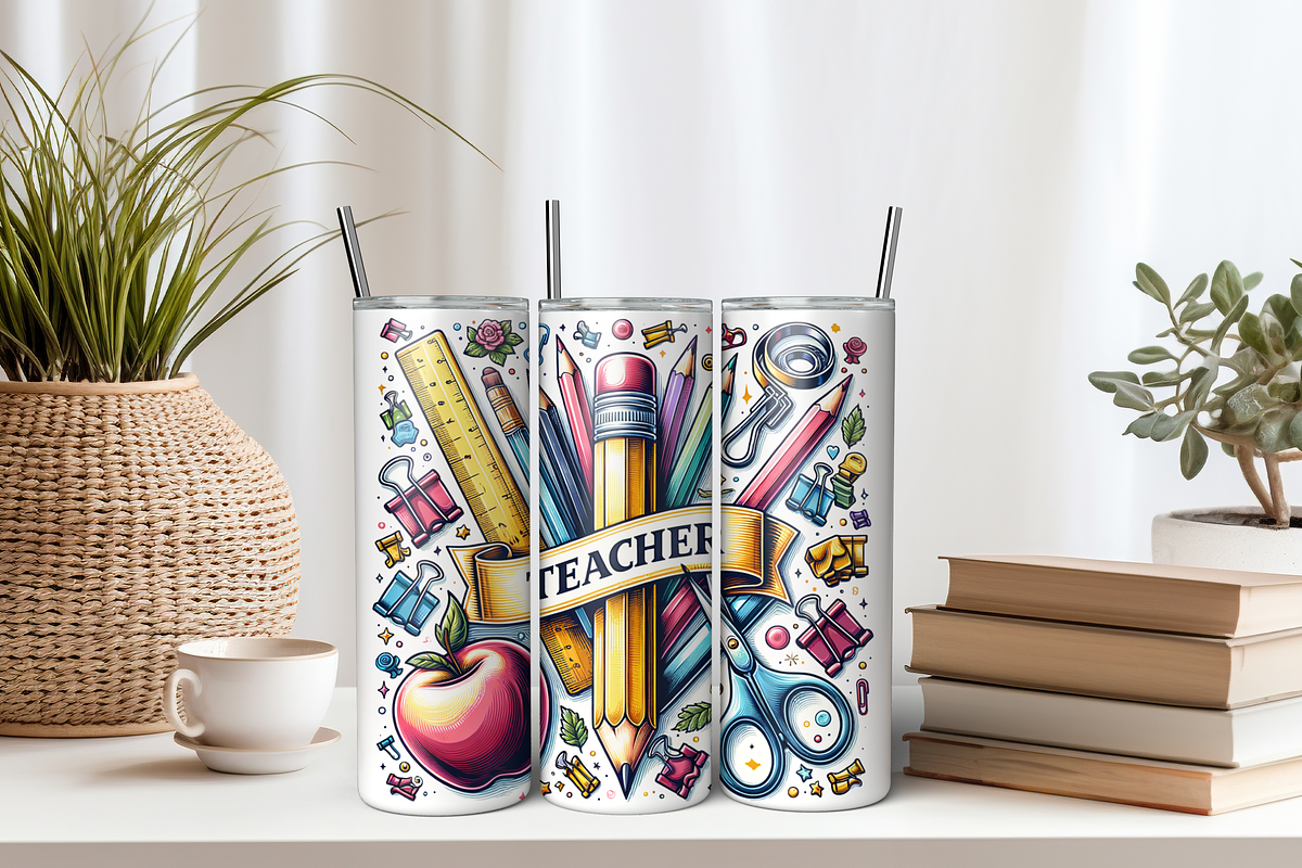 Teacher and School Stationary Design, a Decorative Illustration by Bubble Pixel (Photo 1 of 5)
