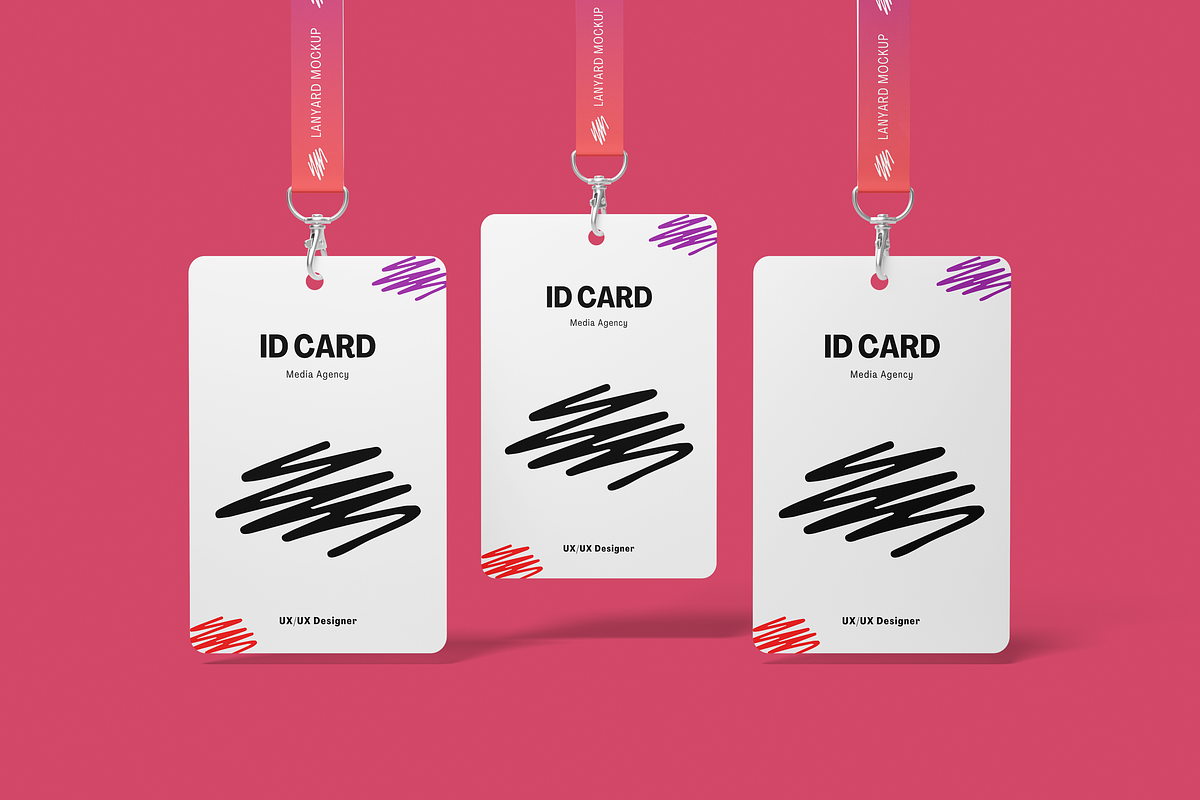 Id Card Lanyard Mockup, an Advertising Mockup by DSNA Mockup (Photo 3 of 3)