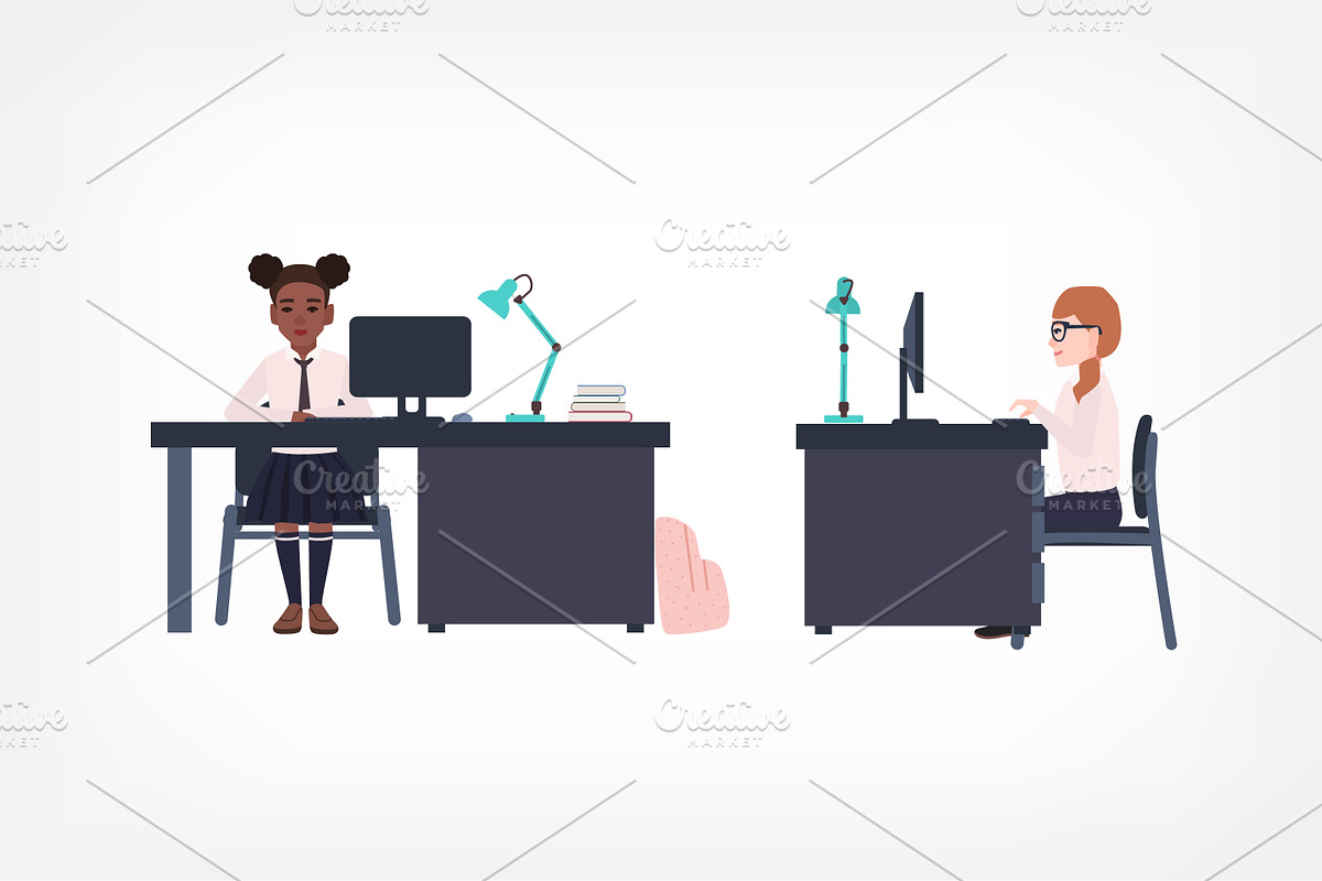 Little girl character constructor, an Education Illustration by Good Studio (Photo 3 of 3)
