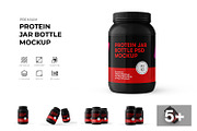 Protein Jar Bottle Mockup, a Cups & Container Mockup by Ram Studio (Thumbnail 1 of 17)