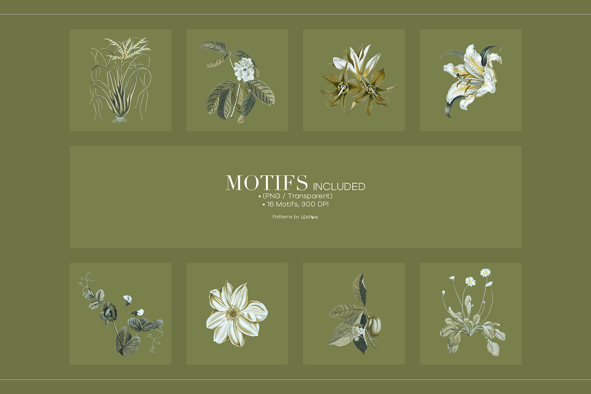 Moss Bloom Floral Patterns, a Pattern Graphic by LEAFure (Photo 8 of 10)
