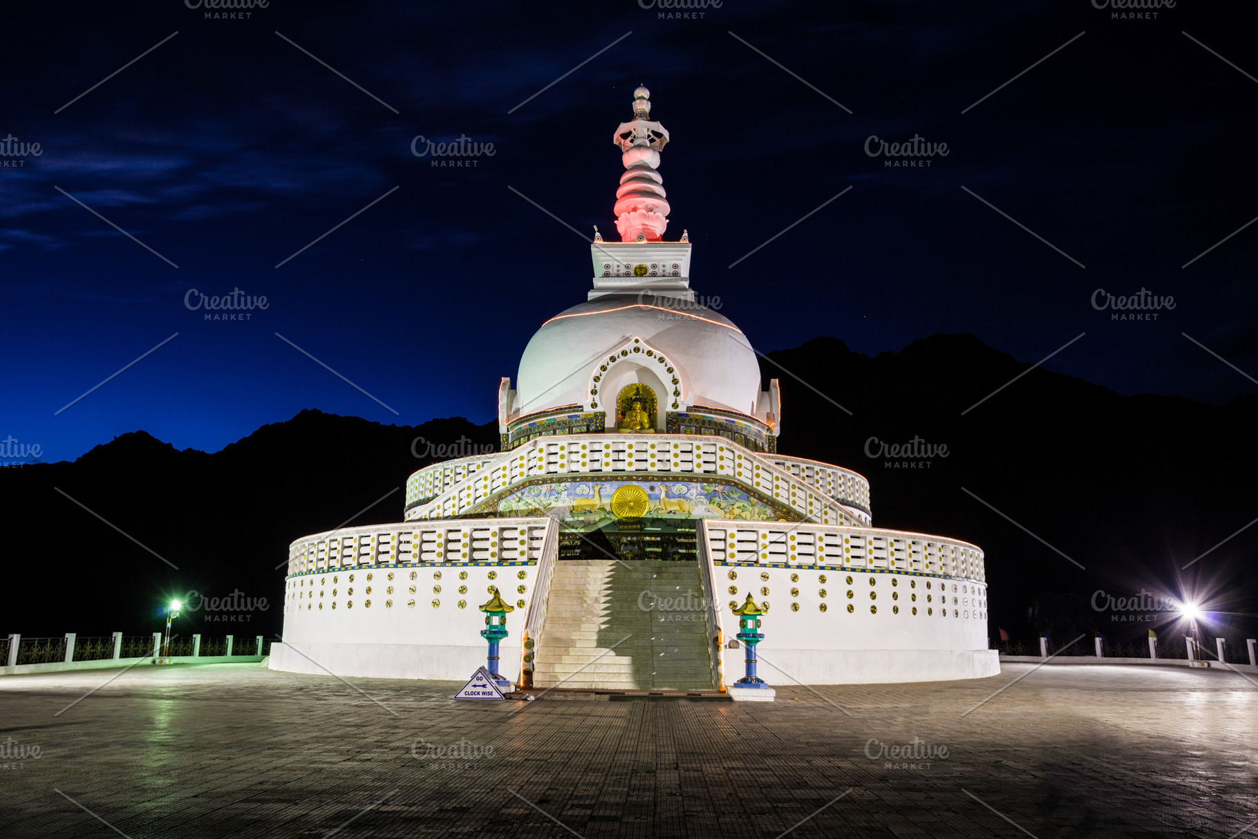 Shanti Stupa, Leh, India., a Photo by saiko3p