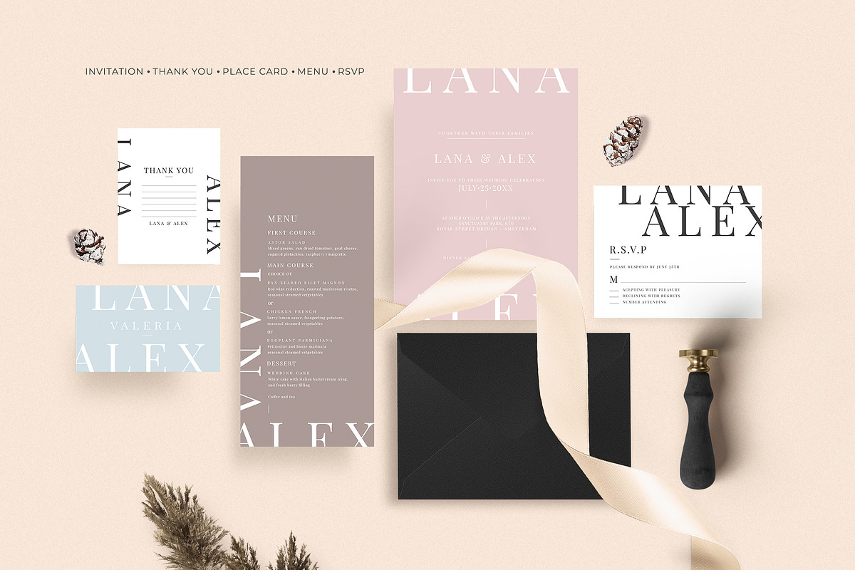 Modern Colourful Wedding Set, an Invitation Template by Azka Creative (Photo 2 of 4)