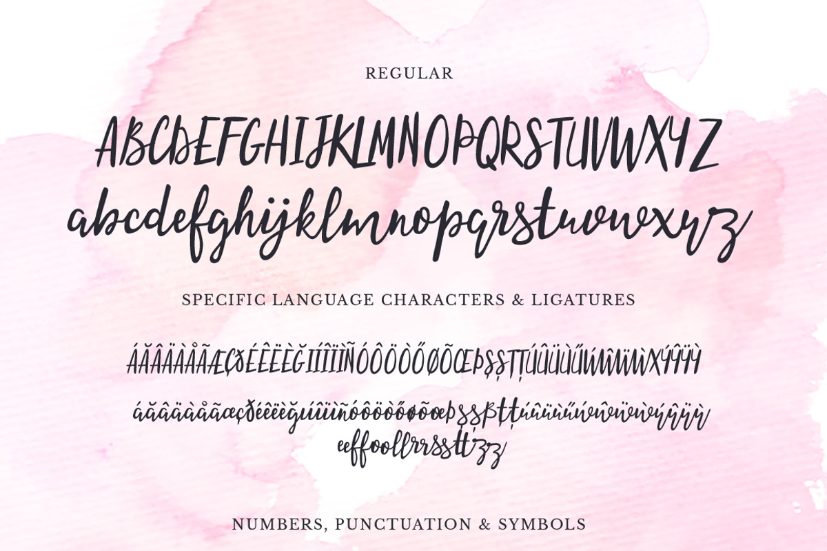 Coralia - a 2-weights brush typeface preview 4
