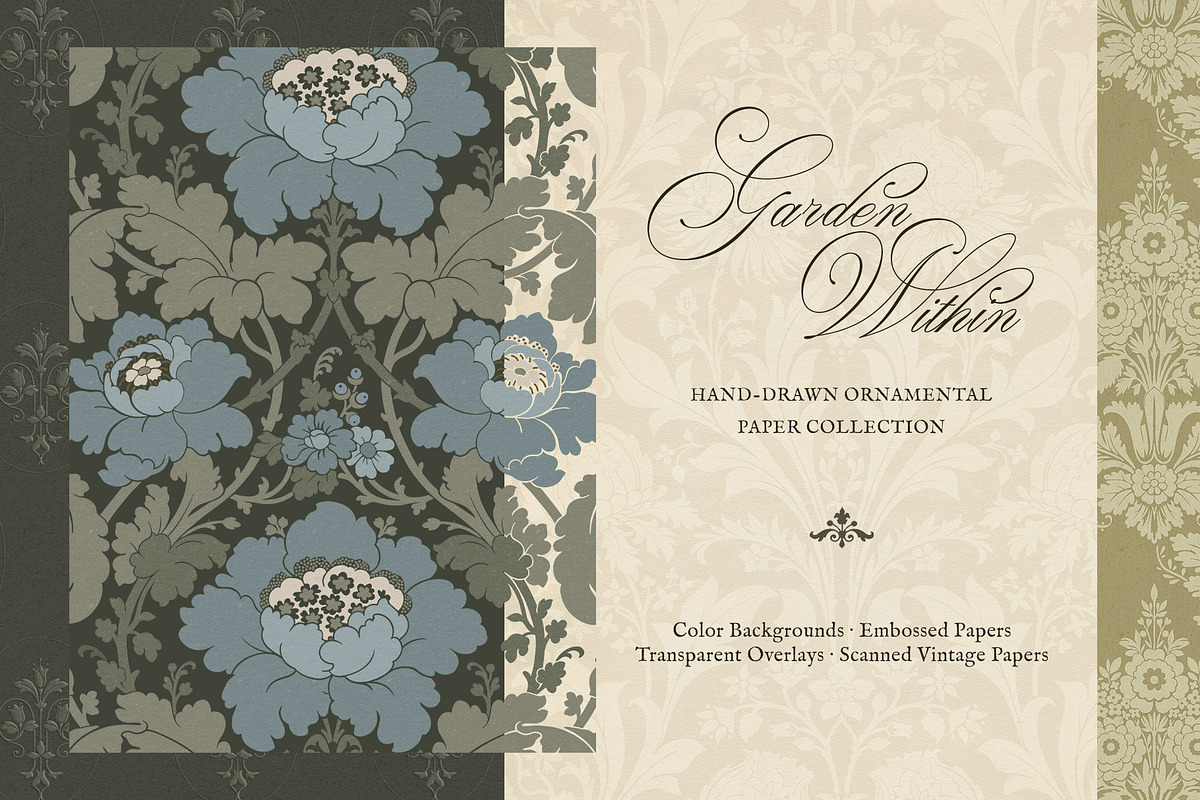 Garden Within: Vintage Floral Papers, a Texture Graphic by alonahaidash (Photo 1 of 27)
