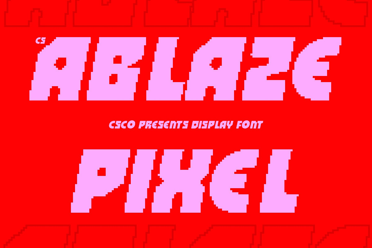 CS Ablaze Pixel, a Sans Serif Font by Craft Supply Co. (Photo 1 of 8)