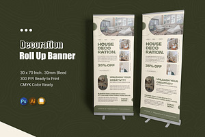 Decoration Minimal Roll Up Banner, a Print Template by Esensifiksi.studio