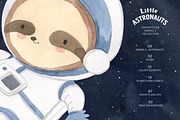 ASTRONAUT clipart. Watercolor animal, an Illustration by OlliArtDesign (Thumbnail 2 of 8)