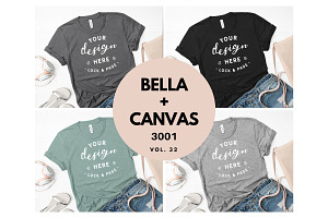 Bella Canvas 3001 Mockup Bundle V32