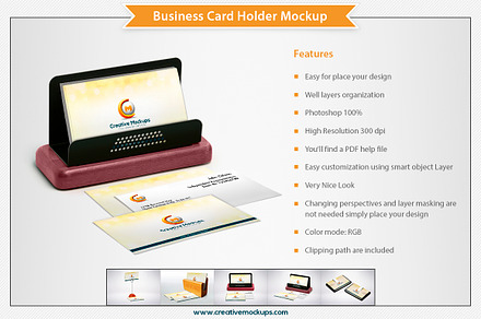 Business Card Holder Mockup