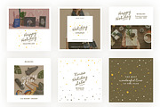 Holiday Vintage Social Media Pack, a Social Media Template by CaDesign (Thumbnail 6 of 7)
