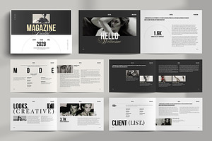 Digital Magazine Layout Landscape, a Magazine Template by NorthPeak