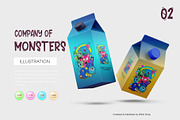 Cheerful Company of Monsters 02., an Animal Illustration by KENO Mascots (Thumbnail 3 of 5)