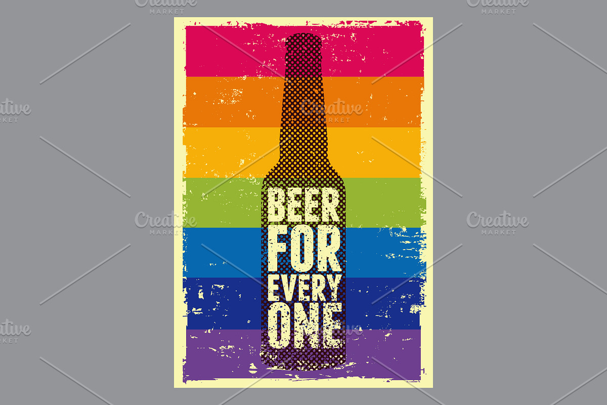 Beer Love Craft vector poster set., a Food Illustration by PoPaShop (Photo 7 of 7)