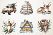 Neutral Christmas Clipart, an Illustration by RobertsArt (Thumbnail 2 of 7)