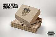 Medium Fish and Chips Box Mockup, a Packaging Mockup by INCDesign (Thumbnail 4 of 6)