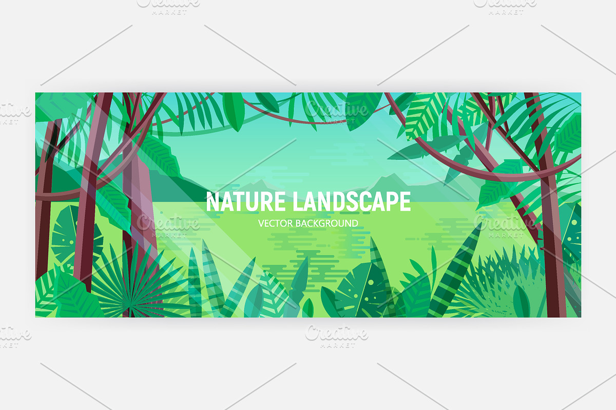Nature landscape background, a Decorative Illustration by Good Studio (Photo 3 of 4)