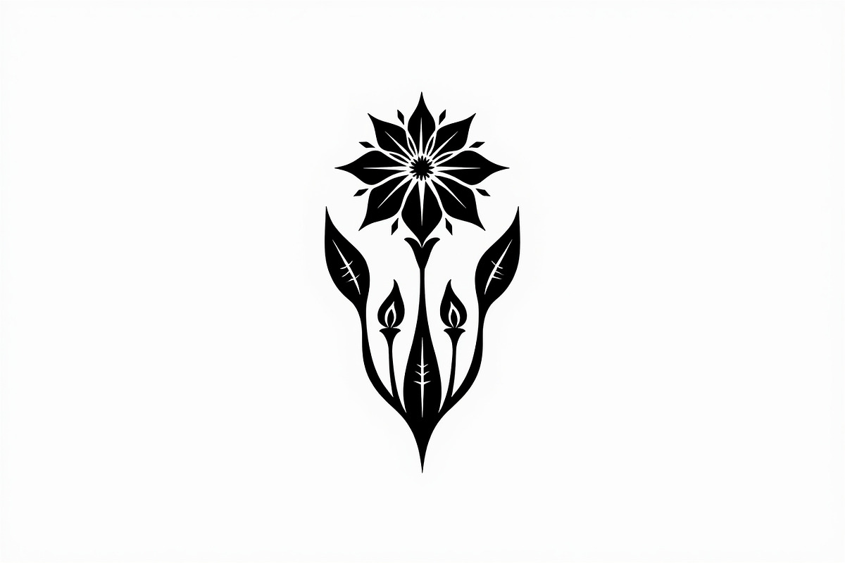 Black Floral Silhouette Set, an Illustration by balal (Photo 6 of 21)