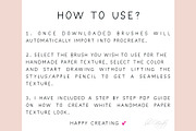 Paper Texture Brush for Procreate, a Brush Add-On by BohoCalligraphy (Thumbnail 3 of 3)