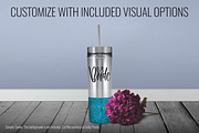 Skinny Acrylic Tumbler w/ glitter, a Product Mockup by SarahDesign (Thumbnail 8 of 9)