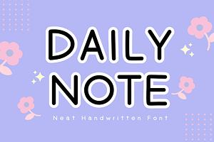 Daily Note - Neat Handwriting Font