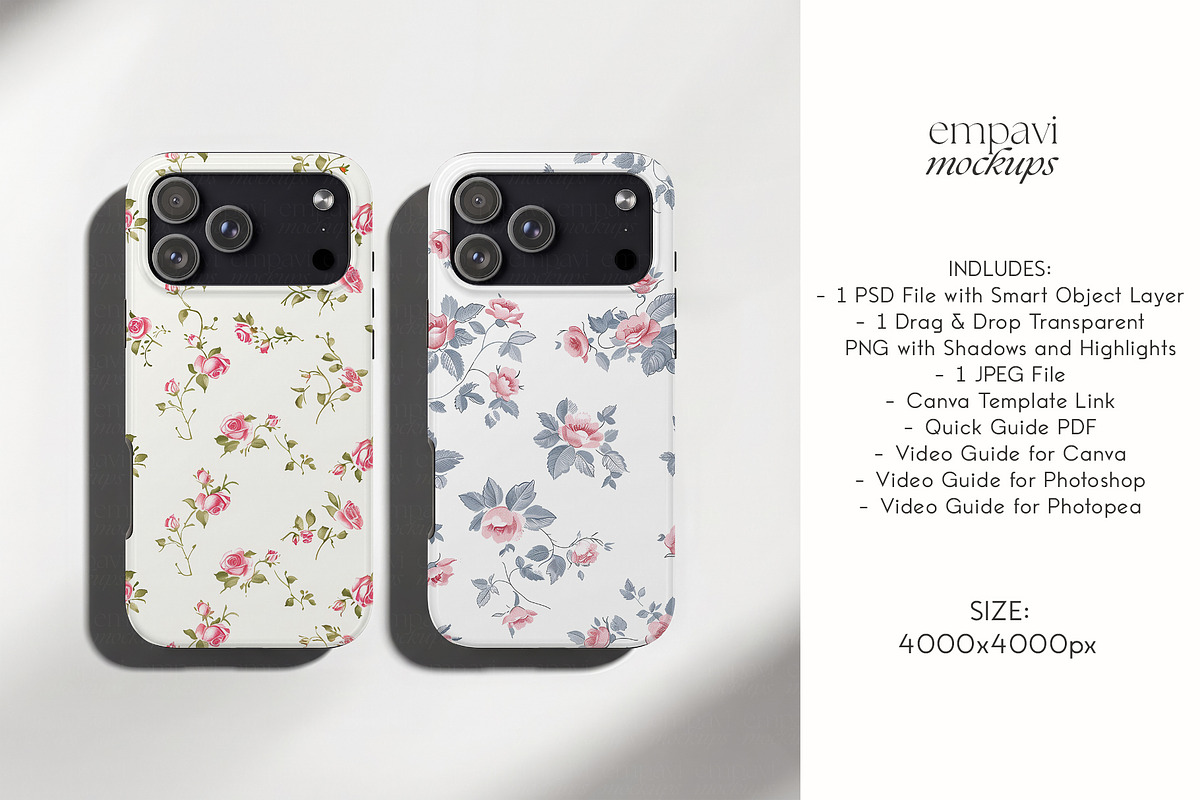iPhone 18 Pro Max Phone Case Mockup, an iPhone Mockup by EmpaviMockups (Photo 5 of 6)