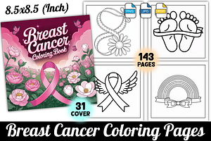 Breast Cancer Coloring Pages, a Person Illustration by Design Station