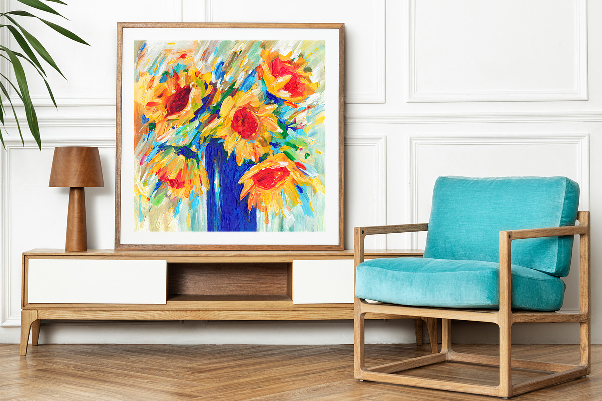 Sunflowers Digital Wall Art Print, a Decorative Illustration by LoveDesignShop (Photo 2 of 6)
