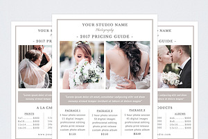 Photography Pricing Guide Template