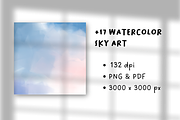 17+ Watercolor Sky Art Backgrounds, a Background Graphic by The Journey Atelier (Thumbnail 2 of 12)