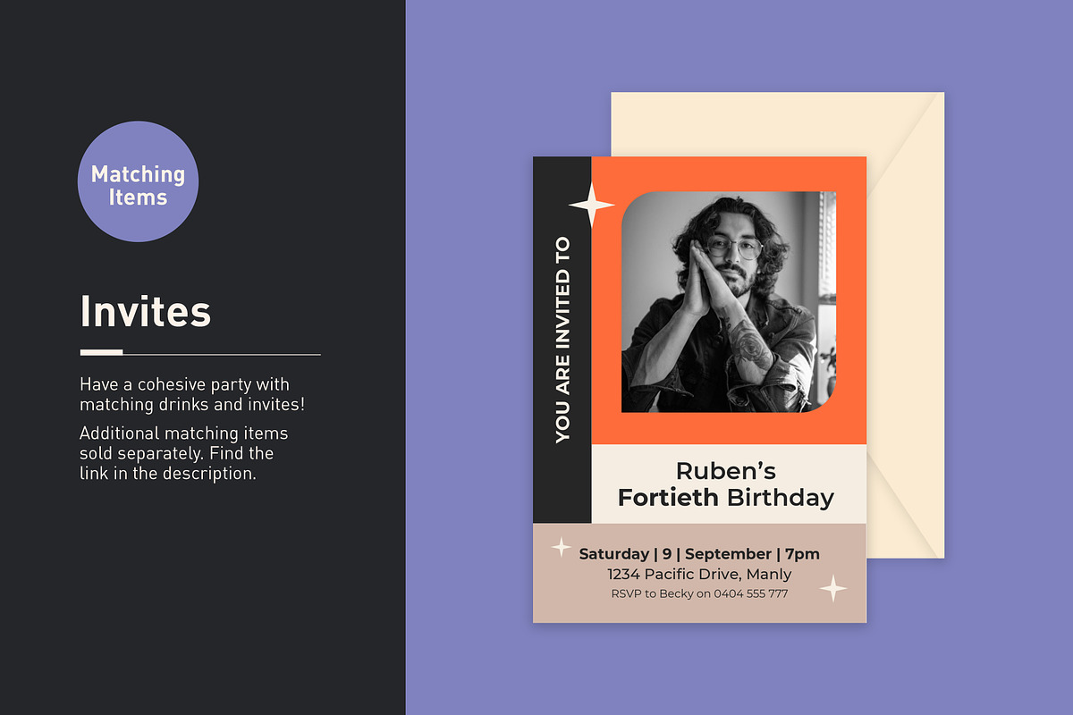 Ruben Bottle Label Template, an Invitation Template by Mountain Folk Creative (Photo 5 of 5)