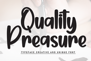 Quality Preasure | Script Font, a Handwritten Font by Scratchones