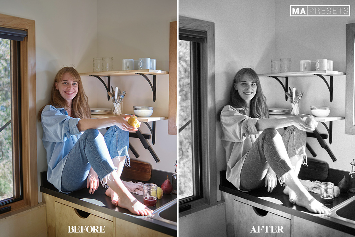 10 BLACK and WHITE Lightroom Presets, a Preset Add-On by MaPresets (Photo 6 of 14)