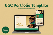Bold UGC Portfolio Website Canva, a Websites & App Template by The Chaos Project (Thumbnail 1 of 8)