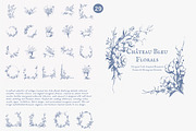 Blue toile floral monogram frames, a Decorative Illustration by Patishop Art (Thumbnail 7 of 9)