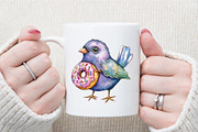 Funny Bird Clipart Bundle Funny Bird, an Illustration by Sublimation Artist (Thumbnail 5 of 6)