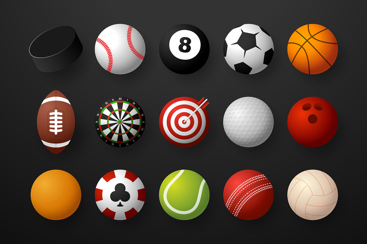 Sport equipment ball set, an Object Graphic by Lunarts Studio (Photo 2 of 5)
