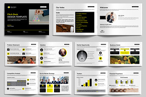 Pitch Deck Template Layout, a Brochure Template by MightyDesign