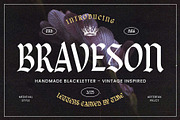 Braveson - Blackletter Style, a Blackletter Font by Arterfak Project (Thumbnail 1 of 15)