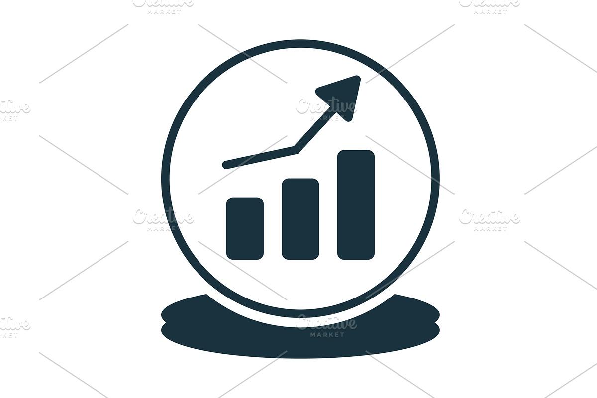 Growing bar graph chart representing, a Finance Illustration by Aimagenarium@gmail.com