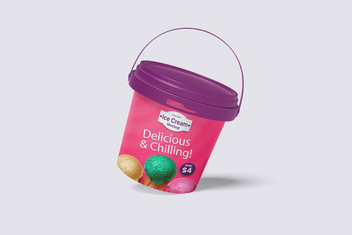 Ice Cream Bucket Mockup Bundle Set, a Packaging Mockup by Rielismee (Photo 3 of 5)