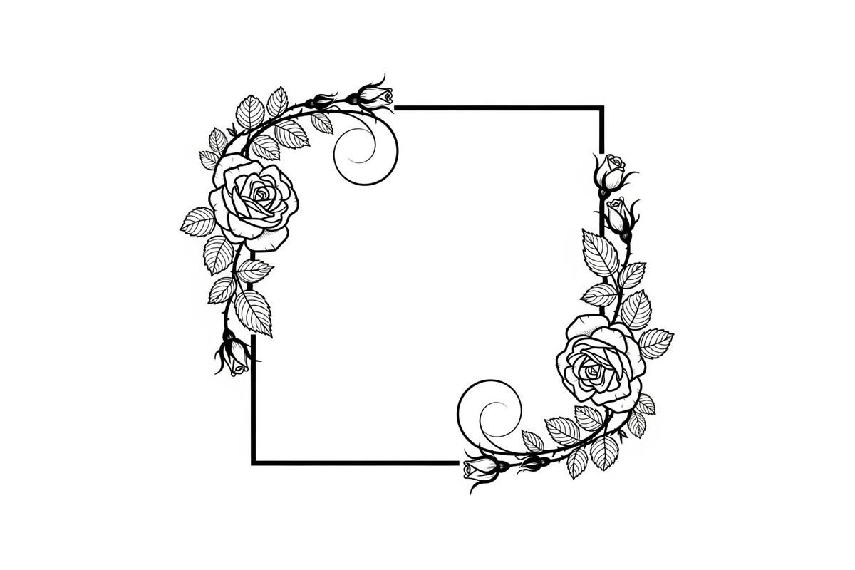 Floral Decorative Frame Vector Bundl, an Illustration by musafir_fashion (Photo 50 of 51)