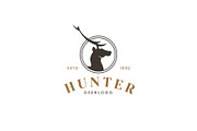 Hunter Wild Deer Badge Bundle, a Branding & Logo Template by Dyn Studio (Thumbnail 4 of 6)
