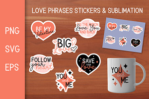 Love Stickers | Valentine Clipart, a Stationery Template by AnnaViolet_store