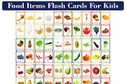 Kids Food Flash Cards, a Card Template by DigitalsDesigns (Thumbnail 1 of 4)