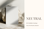 Neutral Stone 5x7 Invitation Mockup, a Product Mockup by Serenefeeling (Thumbnail 1 of 6)