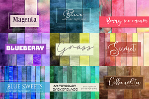 Watercolor Digital Papers Bundle