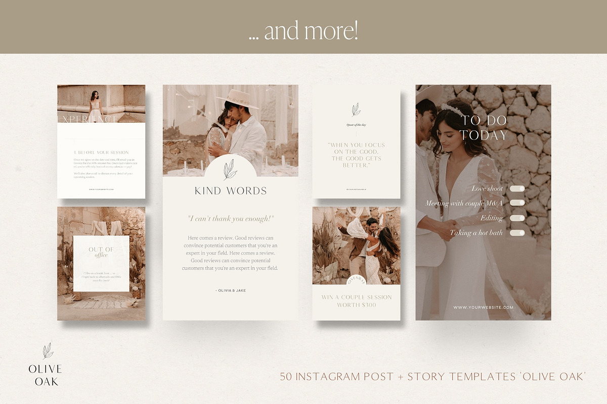 Wedding Photography Instagram Bundle, a Social Media Template by Wonderlik Webdesign (Photo 5 of 11)