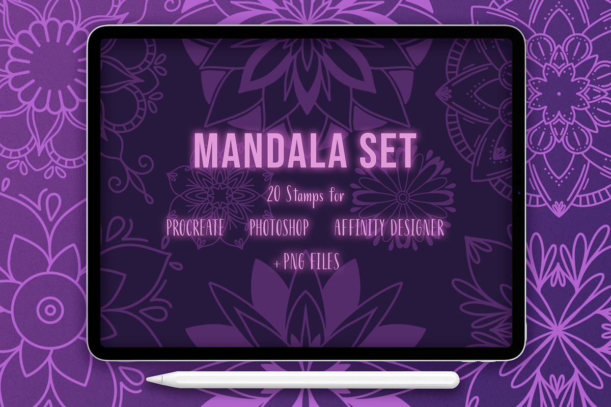 20 Mandala Stamp Brushes Set, a Brush Add-On by SmuffizStudio (Photo 1 of 4)