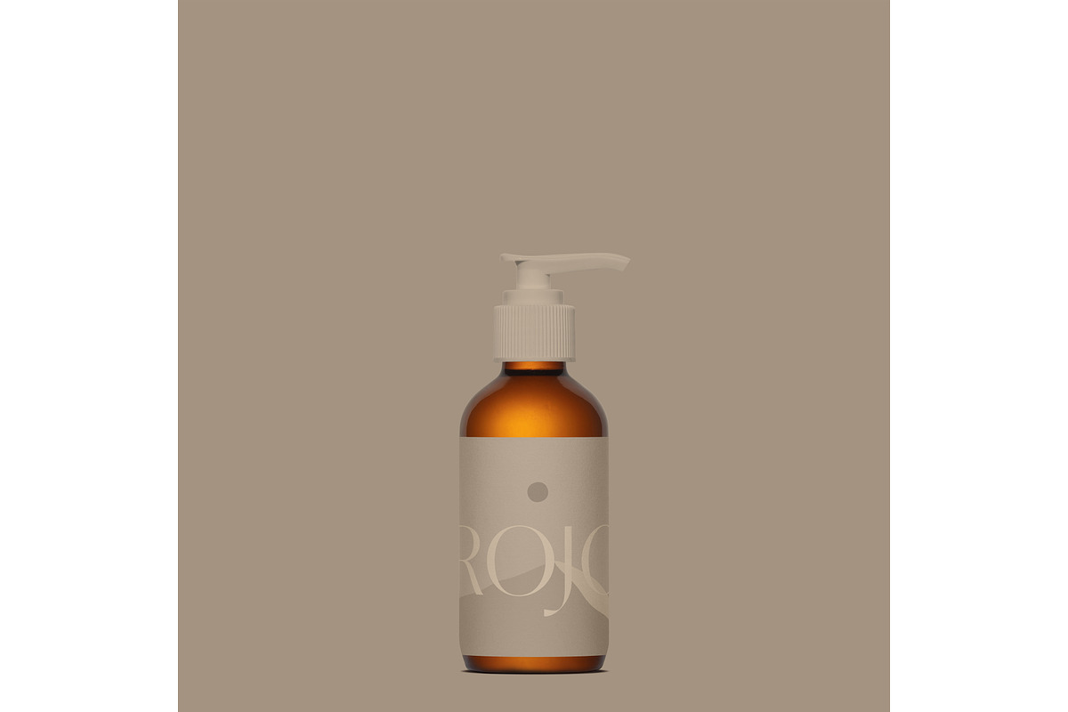 Amber Cosmetic Pump Bottle Mockup, a Cups & Container Mockup by Copal (Photo 4 of 16)